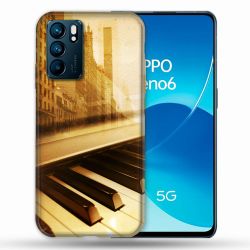 Coque Pour Oppo Reno 6 Musique Piano Retro