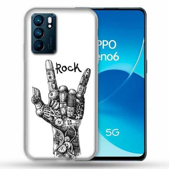 Coque Pour Oppo Reno 6 Musique Rock Main