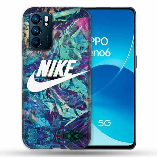 Coque Pour Oppo Reno 6 Nike Turquoise