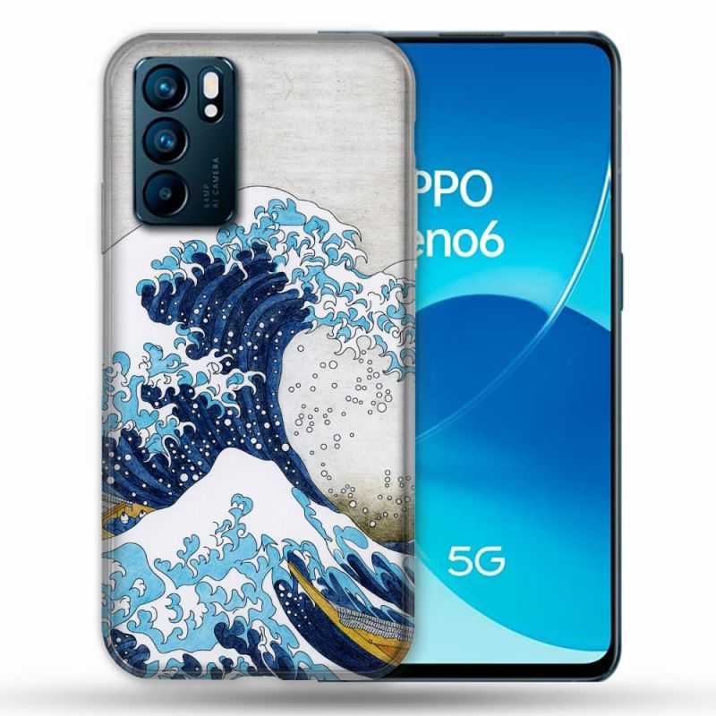 Coque Pour Oppo Reno 6 Peinture La Grande Vague