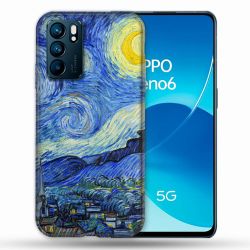 Coque Pour Oppo Reno 6 Peinture La nuit étoilée