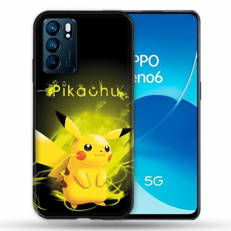 Coque Pour Oppo Reno 6 Pokemon Pikachu Eclair