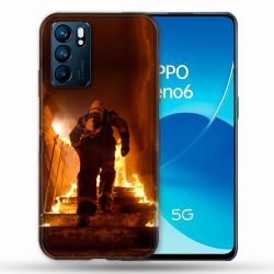 Coque Pour Oppo Reno 6 Pompier Escalier