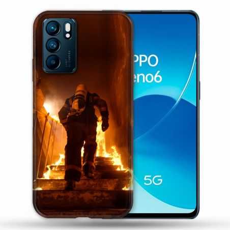 Coque Pour Oppo Reno 6 Pompier Escalier