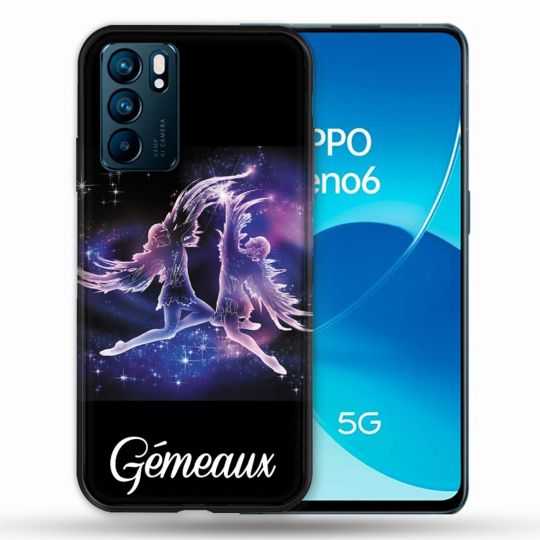 Coque Pour Oppo Reno 6 Signe Zodiaque 2 Gémeaux