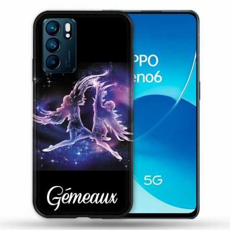 Coque Pour Oppo Reno 6 Signe Zodiaque 2 Gémeaux