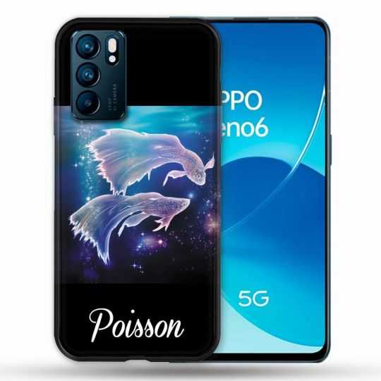 Coque Pour Oppo Reno 6 Signe Zodiaque 2 Poisson
