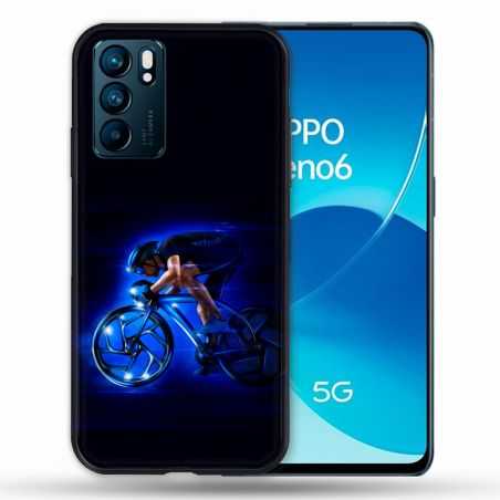 Coque Pour Oppo Reno 6 Sport Cyclisme Bleu