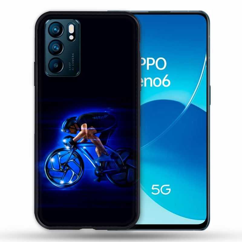 Coque Pour Oppo Reno 6 Sport Cyclisme Bleu