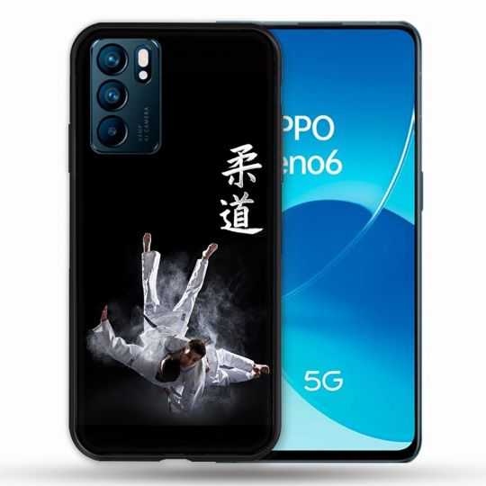 Coque Pour Oppo Reno 6 Sport Judo Noir