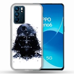 Coque Pour Oppo Reno 6 Star Wars - Dark Vador Blanc