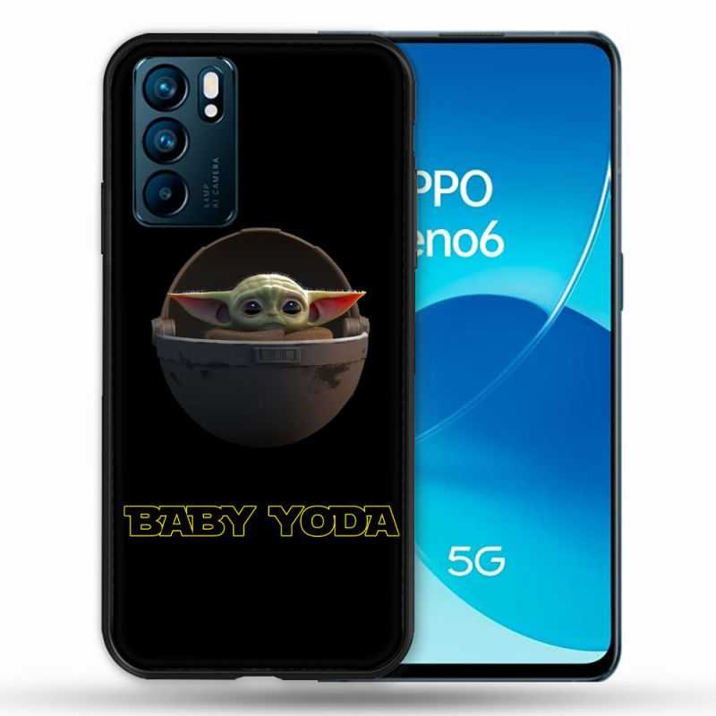 Coque Pour Oppo Reno 6 Star Wars - Yoda bebe noir