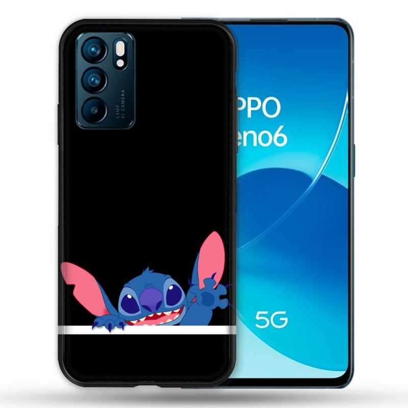 Coque Pour Oppo Reno 6 Stitch Noir