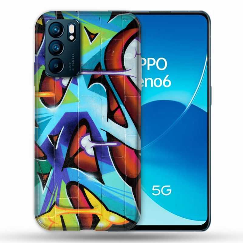 Coque Pour Oppo Reno 6 Street Art Graf Color