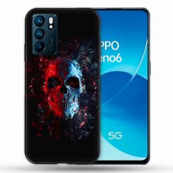 Coque Pour Oppo Reno 6 Tete de Mort Deflagration