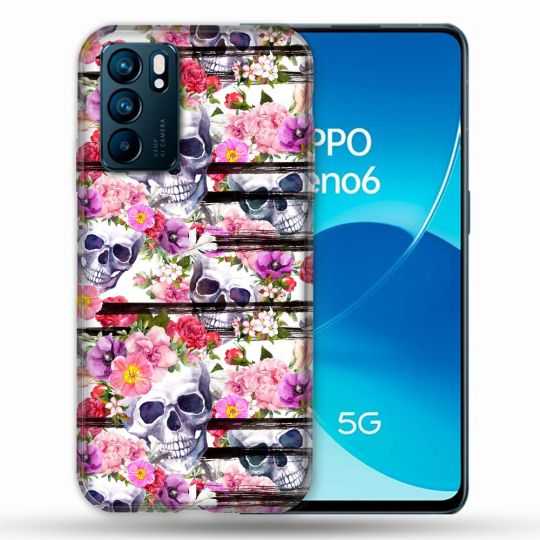 Coque Pour Oppo Reno 6 Tete de Mort Pattern
