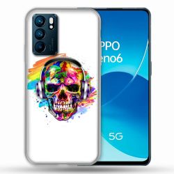Coque Pour Oppo Reno 6 Tete de Mort Tag