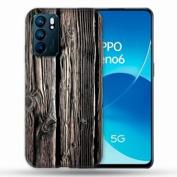 Coque Pour Oppo Reno 6 Texture Bois