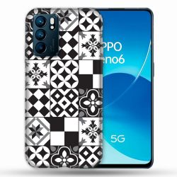 Coque Pour Oppo Reno 6 Texture Carreau Ciment Noir