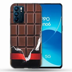 Coque Pour Oppo Reno 6 Texture Trompe Oeil Chocolat