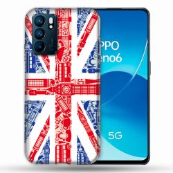Coque Pour Oppo Reno 6 Voyage Angleterre Blanc