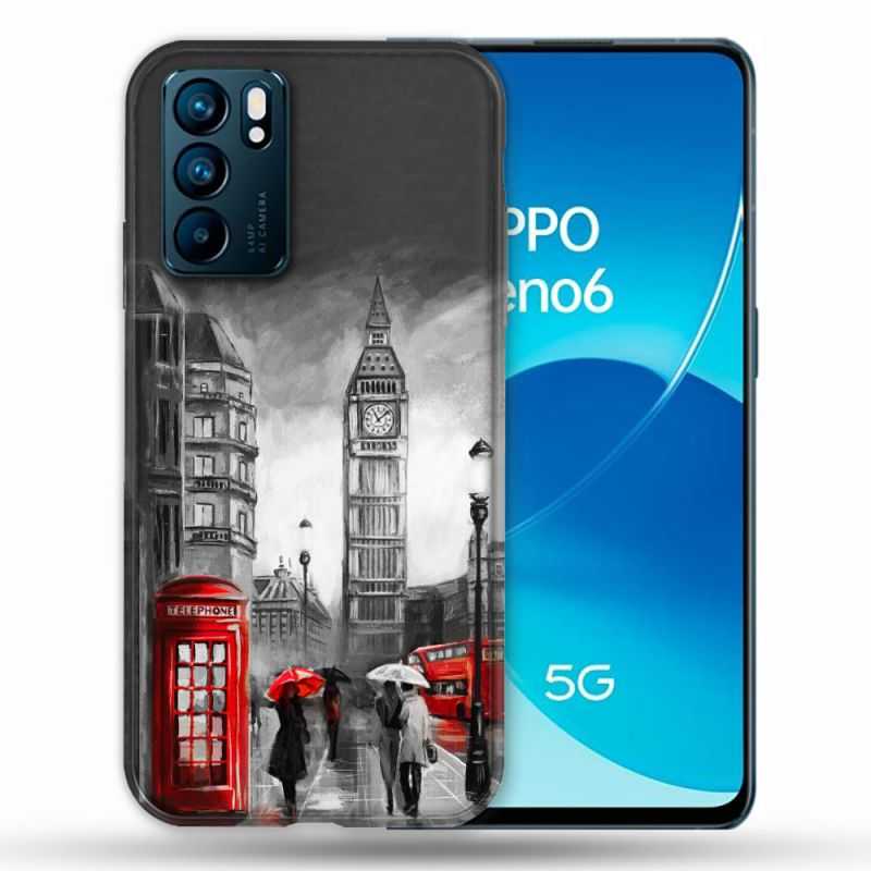 Coque Pour Oppo Reno 6 Voyage Angleterre Londres Vintage