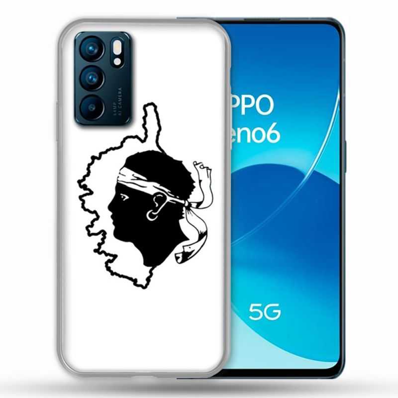 Coque Pour Oppo Reno 6 Voyage Corse Blanc