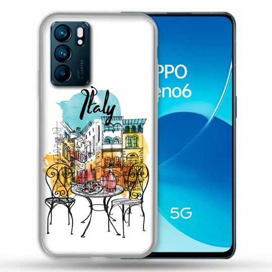 Coque Pour Oppo Reno 6 Voyage Italie Vintage