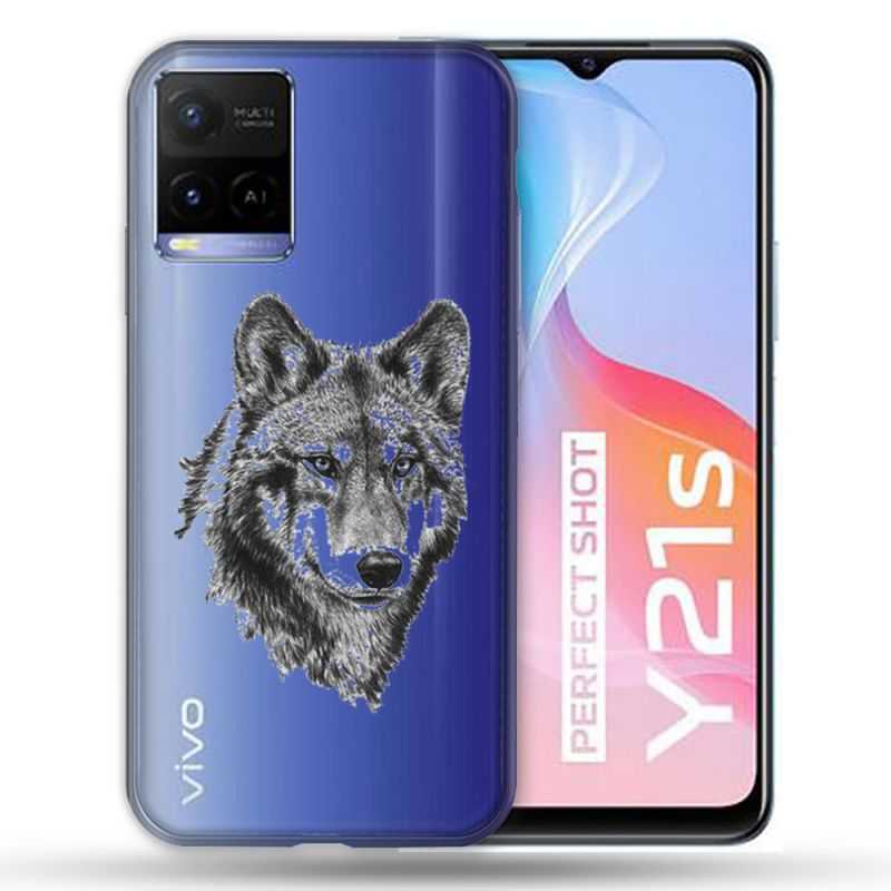 Coque Transparente Pour Vivo Y21 / Y21S / Y33S Loup