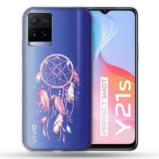 Coque Transparente Pour Vivo Y21 / Y21S / Y33S Attrape Reve Rose
