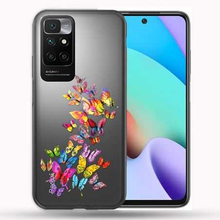 Coque Transparente Pour Xiaomi Redmi 10 Papillon Multicolore