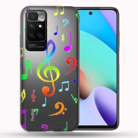 Coque Transparente Pour Xiaomi Redmi 10 Note Musique Colore