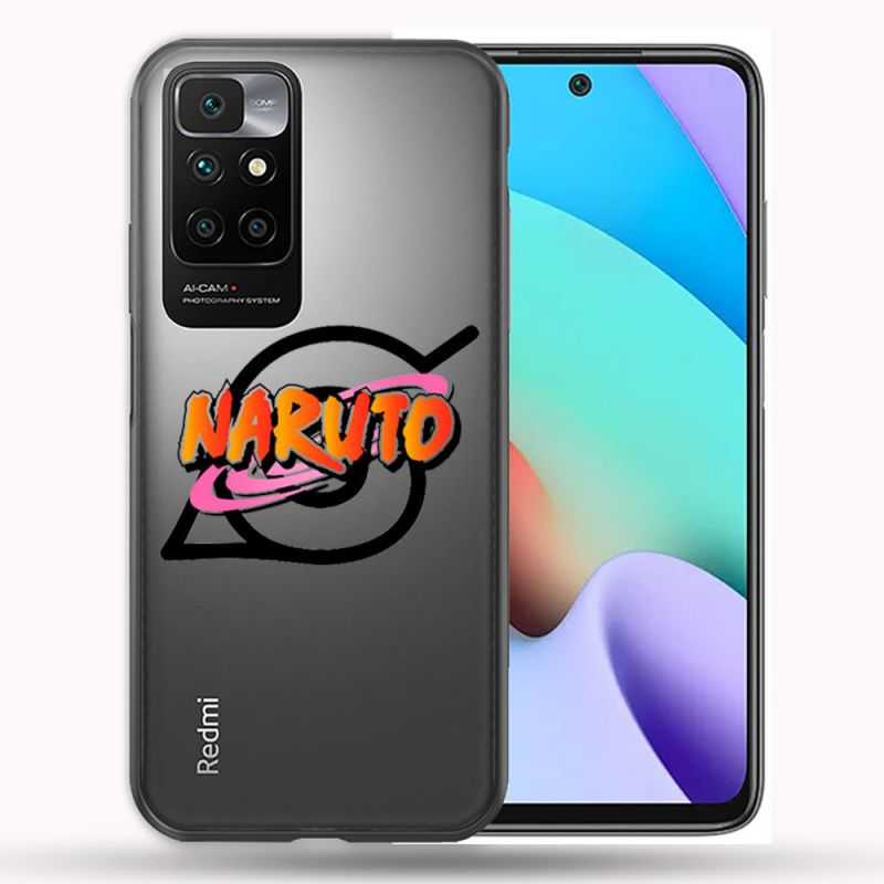 Coque Transparente Pour Xiaomi Redmi 10 Naruto Logo