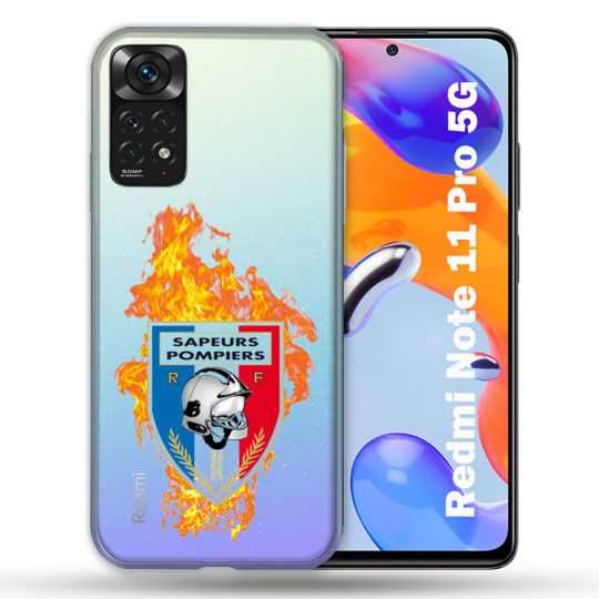 Coque Transparente Pour Xiaomi Redmi Note 11 / 11S Pompier Feu