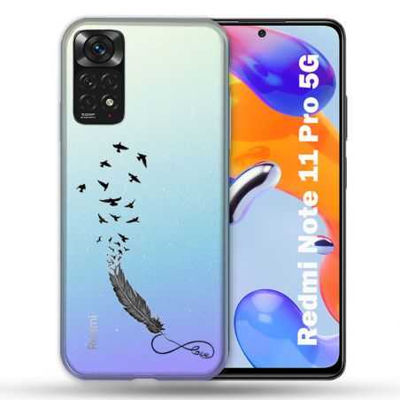 Coque Transparente Pour Xiaomi Redmi Note 11 / 11S Plume Infini