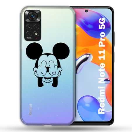 Coque Transparente Pour Xiaomi Redmi Note 11 / 11S Mickey doigt