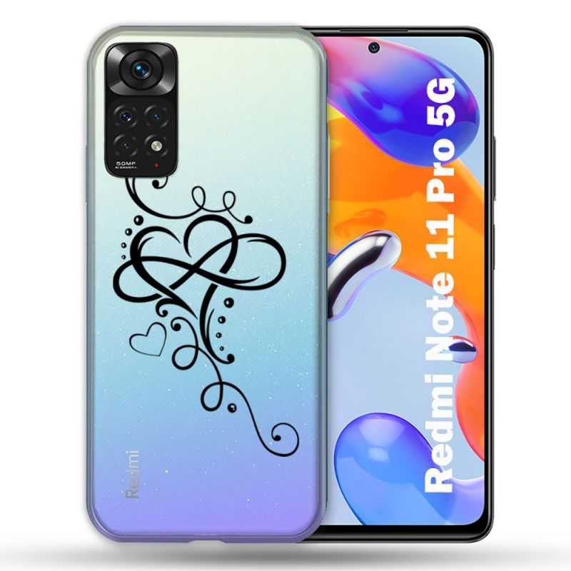 Coque Transparente Pour Xiaomi Redmi Note 11 / 11S Cœur infini