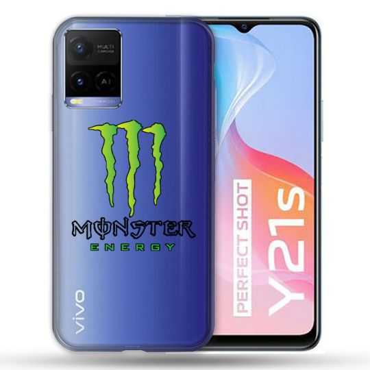 Coque Transparente Pour Vivo Y21 / Y21S / Y33S Monster Energy