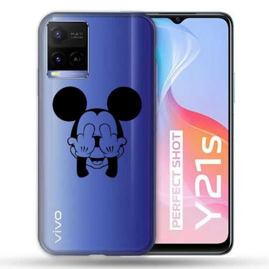 Coque Transparente Pour Vivo Y21 / Y21S / Y33S Mickey doigt