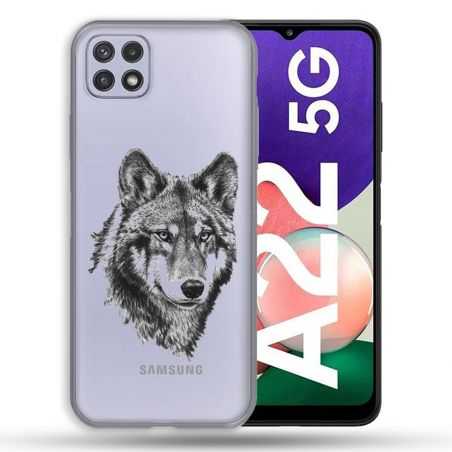 Coque Transparente Pour Samsung Galaxy A22 5G Loup
