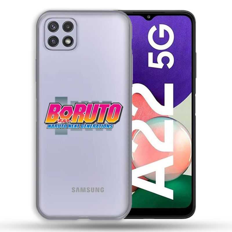 Coque Transparente Pour Samsung Galaxy A22 5G Boruto Logo