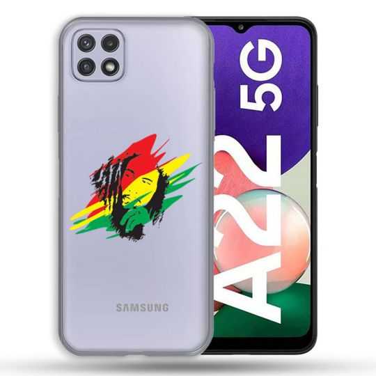 Coque Transparente Pour Samsung Galaxy A22 5G Bob Marley Graf