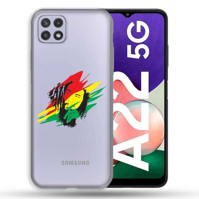 Coque Transparente Pour Samsung Galaxy A22 5G Bob Marley Graf