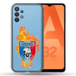 Coque Transparente Pour Samsung Galaxy A32 5G Pompier Feu