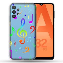 Coque Transparente Pour Samsung Galaxy A32 5G Note Musique Colore