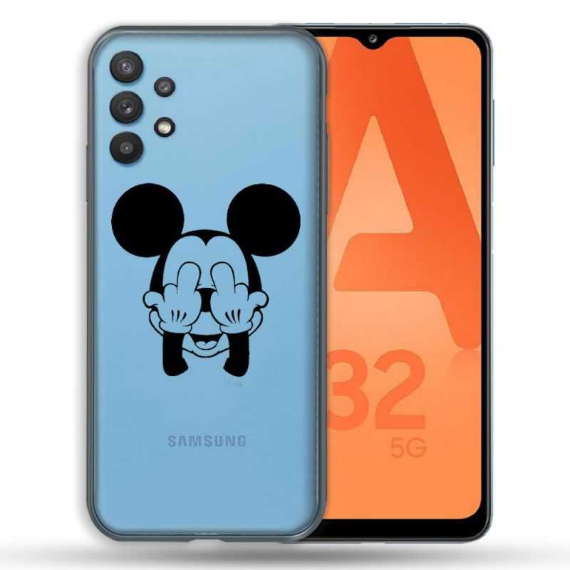 Coque Transparente Pour Samsung Galaxy A32 5G Mickey doigt