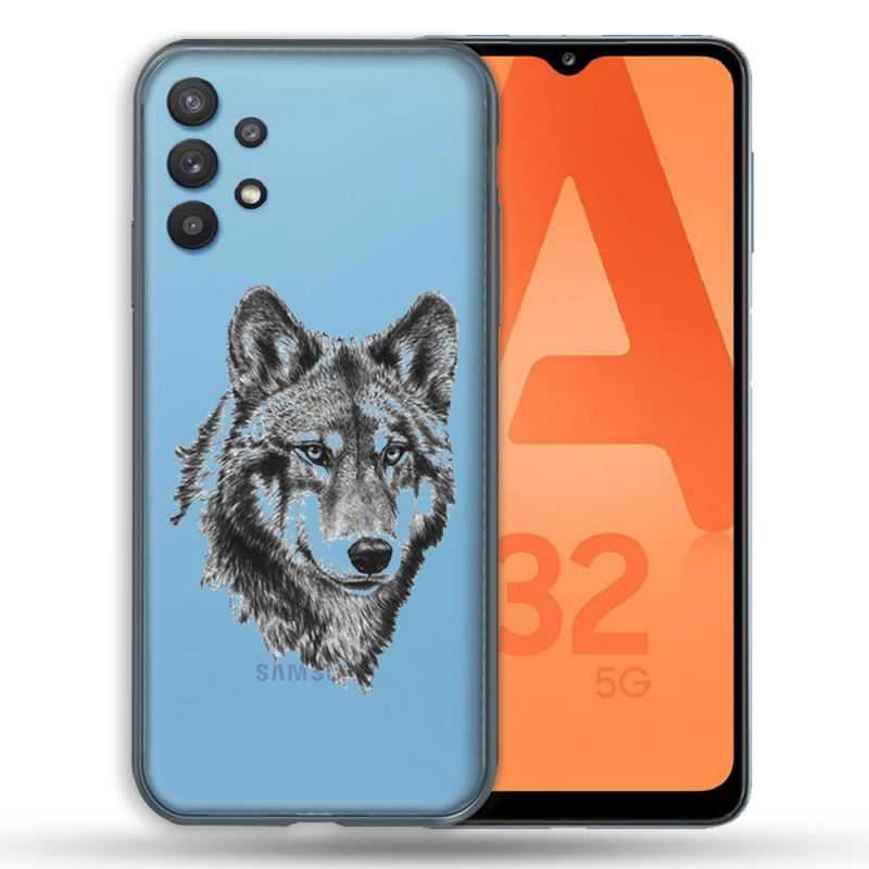 Coque Transparente Pour Samsung Galaxy A32 5G Loup