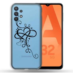 Coque Transparente Pour Samsung Galaxy A32 5G Cœur infini