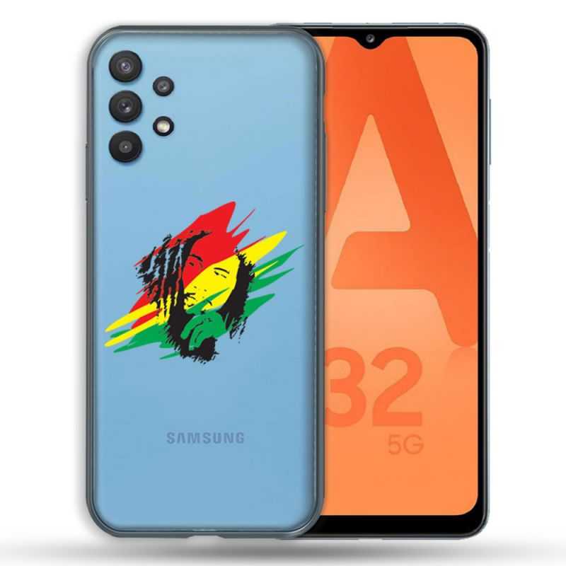 Coque Transparente Pour Samsung Galaxy A32 5G Bob Marley Graf