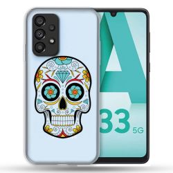 Coque Transparente Pour Samsung Galaxy A33 5G Tete Mort Color